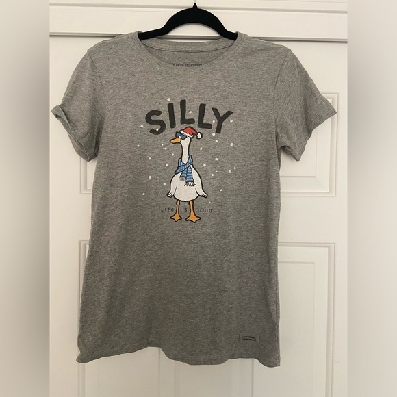 Life is Good Women’s Small Silly Goose Print T-Shirt - Picture 1 of 6